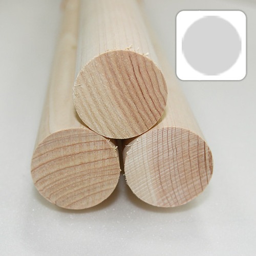 미니어처 건축모형 목재 재료 히노끼(편백)원형봉 OX30X900mm(3개)