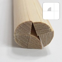 미니어처 건축모형 목재 재료 히노끼(편백)원형가공봉 1/4X25ΦX900mm(5개)