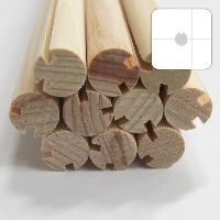 미니어처 건축모형 목재 재료 히노끼(편백)원형가공봉 양날 12Φ*900mm(10개)